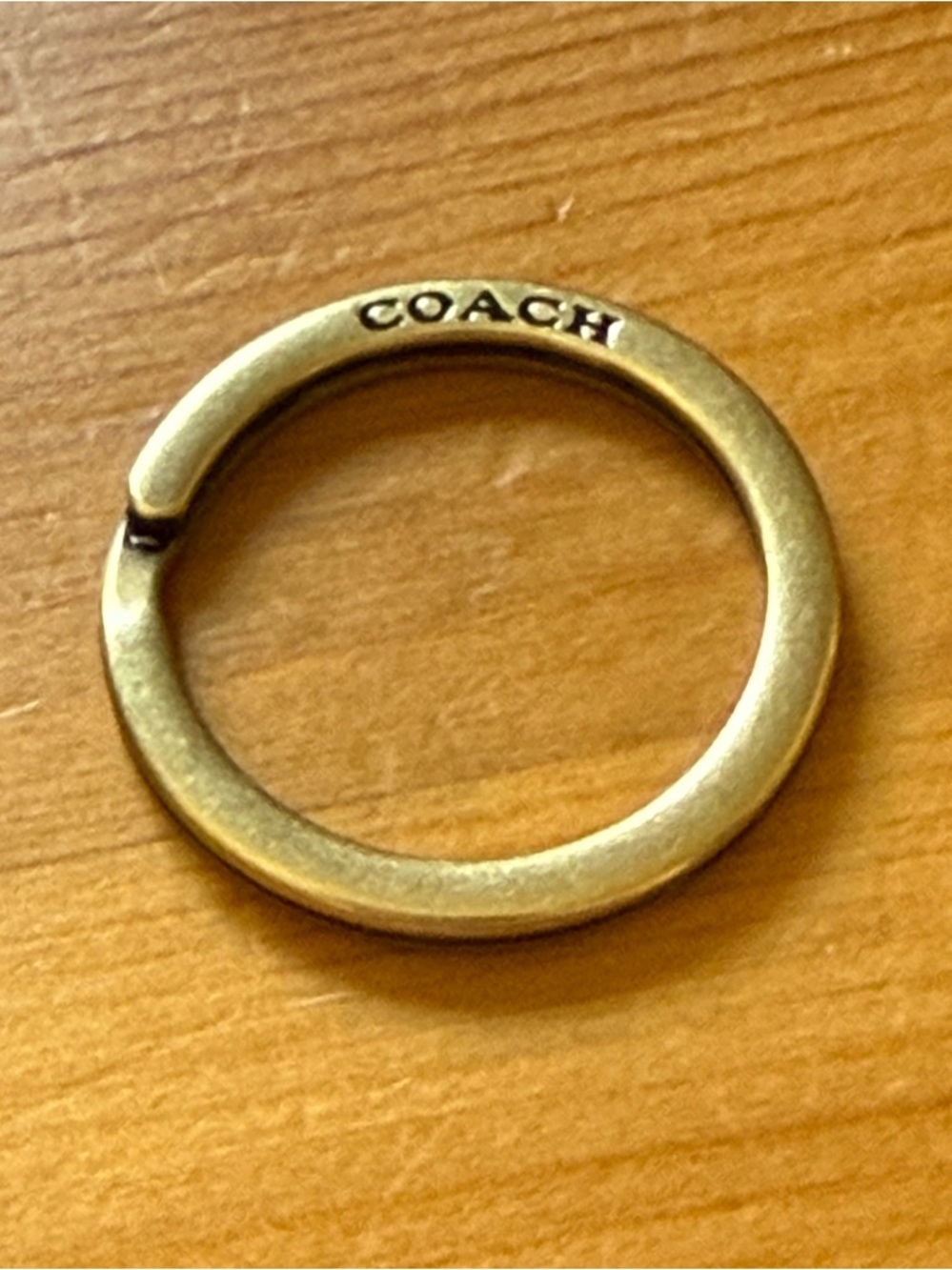NEW Coach brass keyring